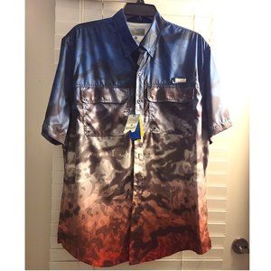 Ocean Coast Navy Camo Fishing Shirt